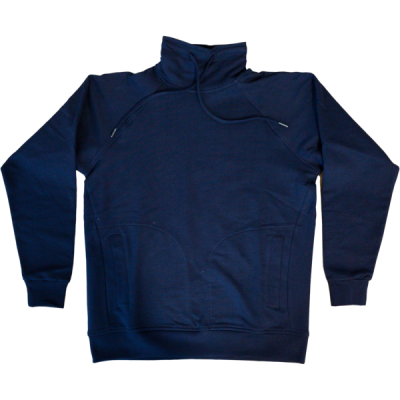 High-Neck Fleece Sweater